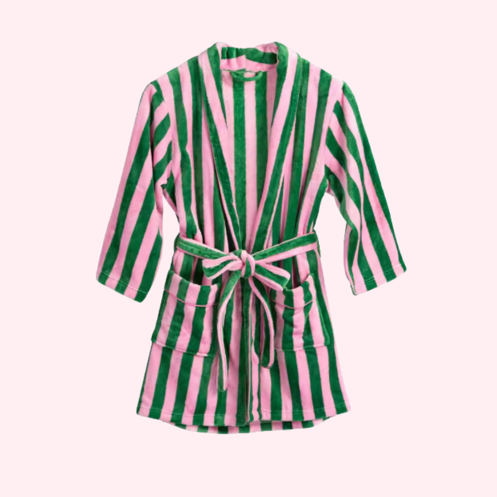 Striped Plush Robe