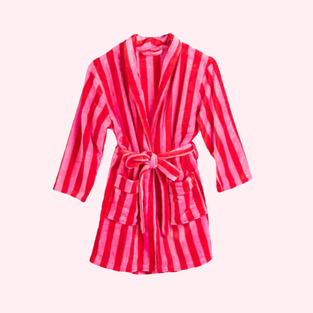 Striped Plush Robe