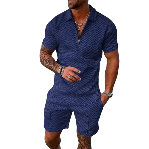 Summer Set With Polo Shirt and Shorts for Men