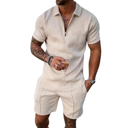 Summer Set With Polo Shirt and Shorts for Men