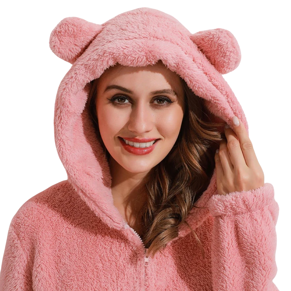 Super Soft Fleece Onesie with Bear Ears