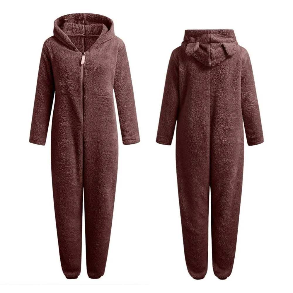 Super Soft Fleece Onesie with Bear Ears