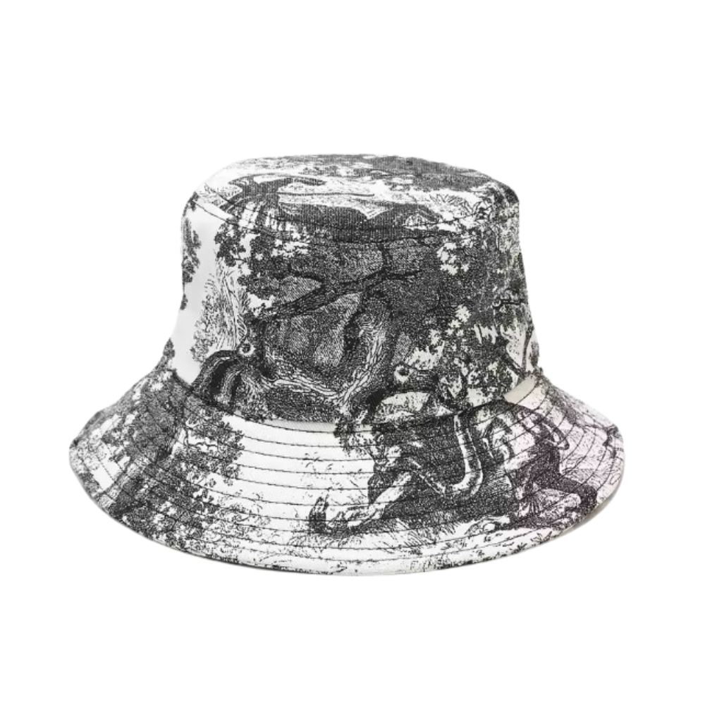 Toile de Jouy Pattern Jungle Hat