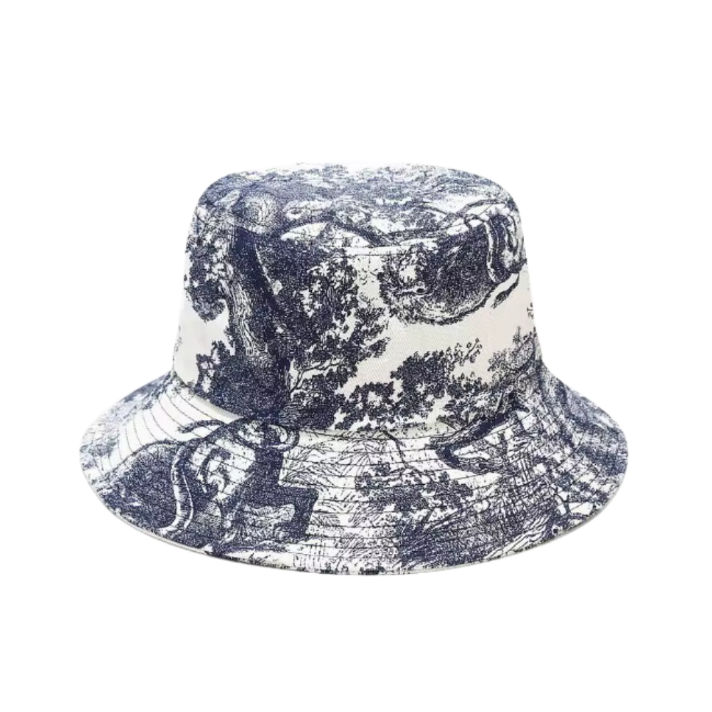 Toile de Jouy Pattern Jungle Hat