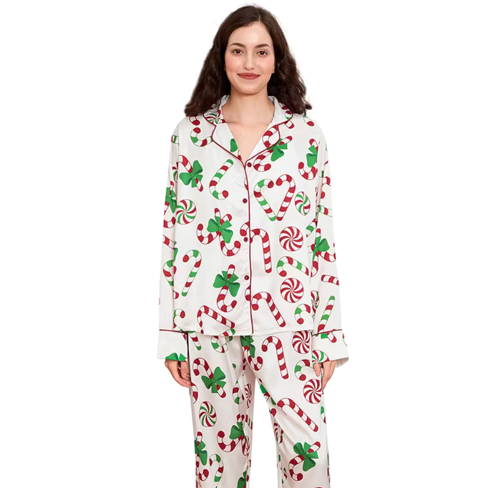 Christmas Print Long Sleeve PJ Set