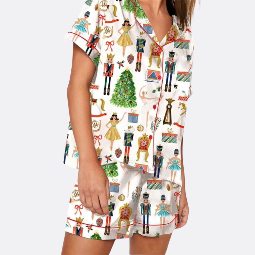 Fairytale Print Short Sleeve PJ Set