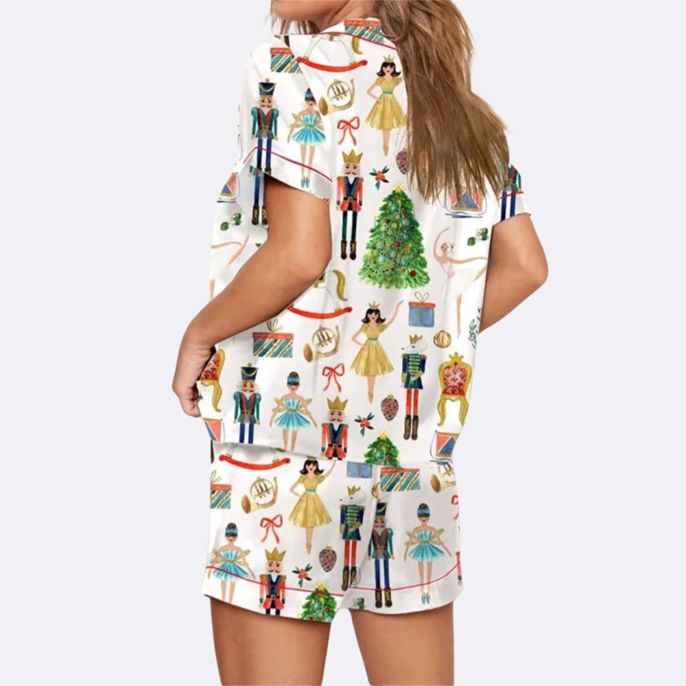 Fairytale Print Short Sleeve PJ Set