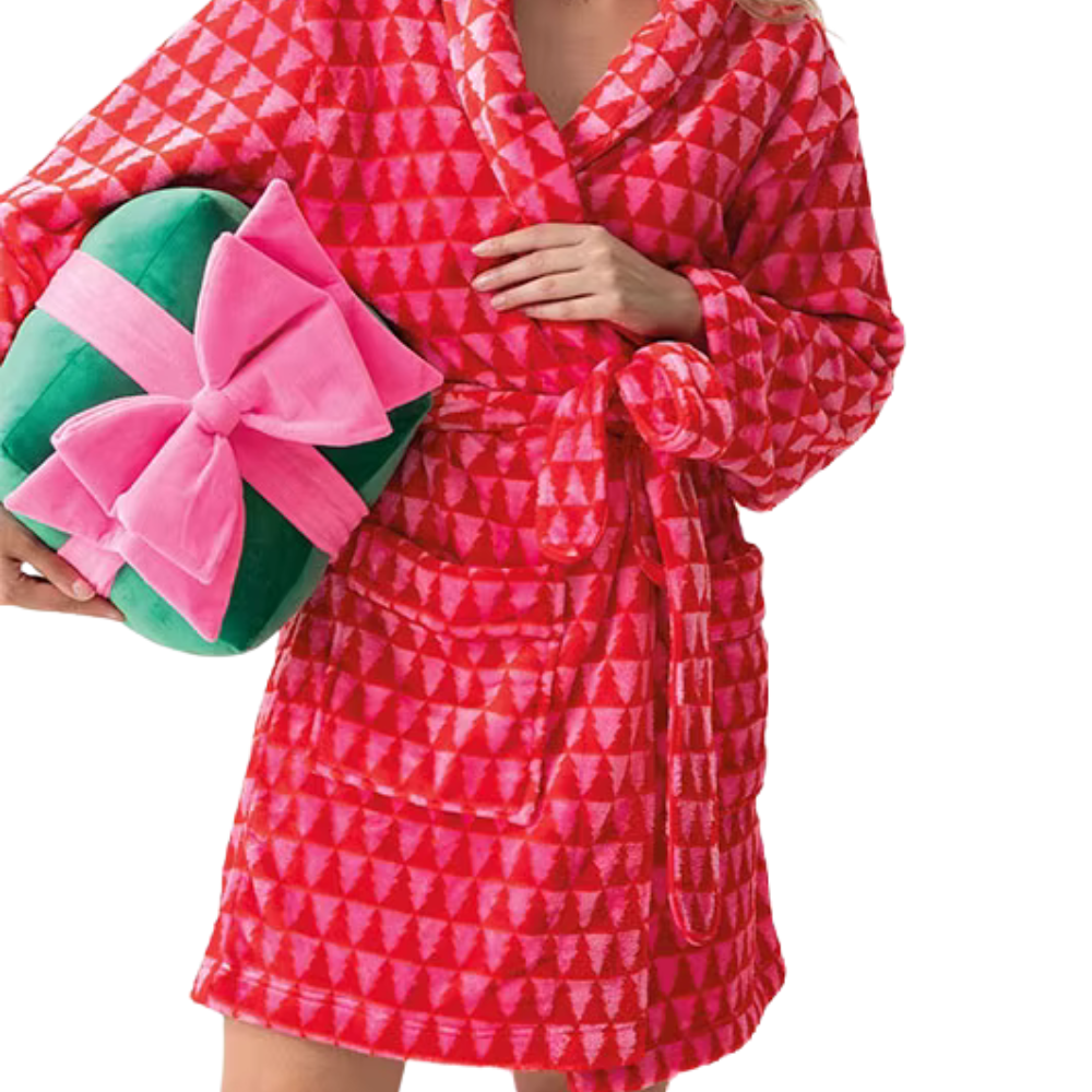 Printed Plush Robe