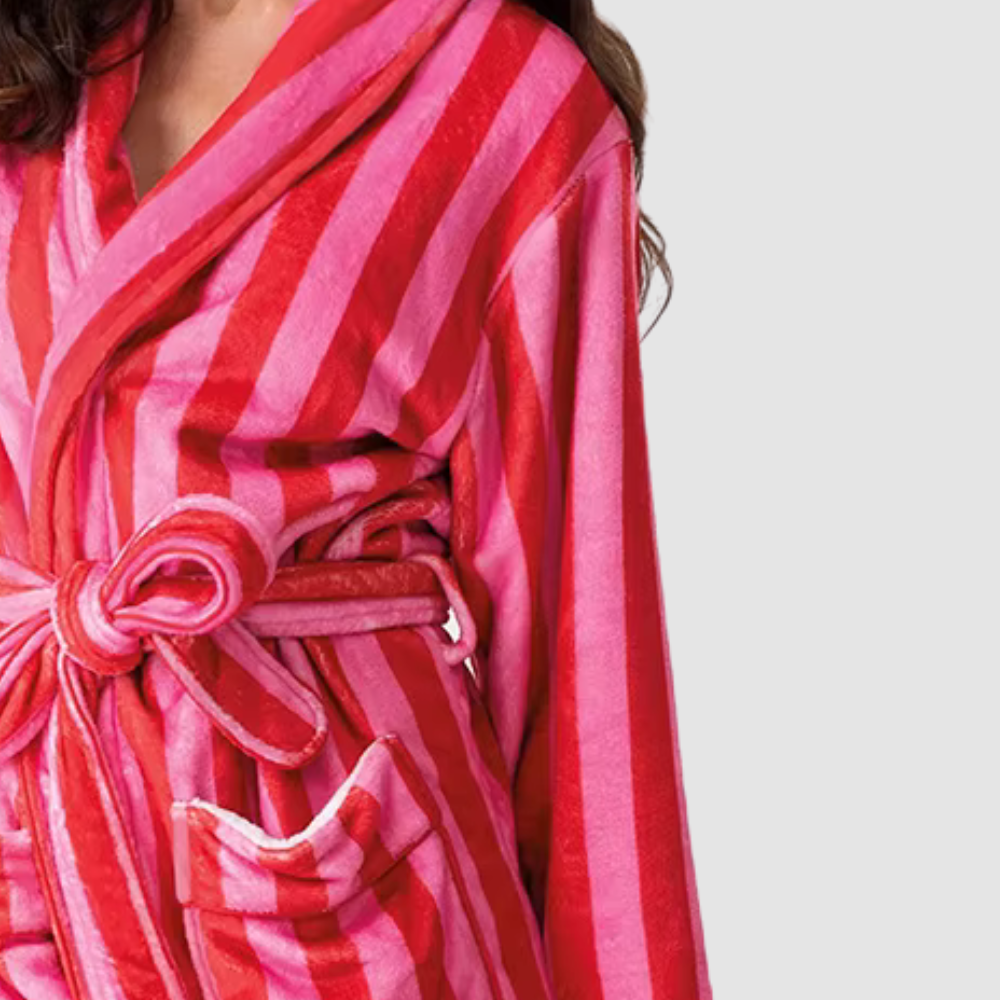 Striped Plush Robe