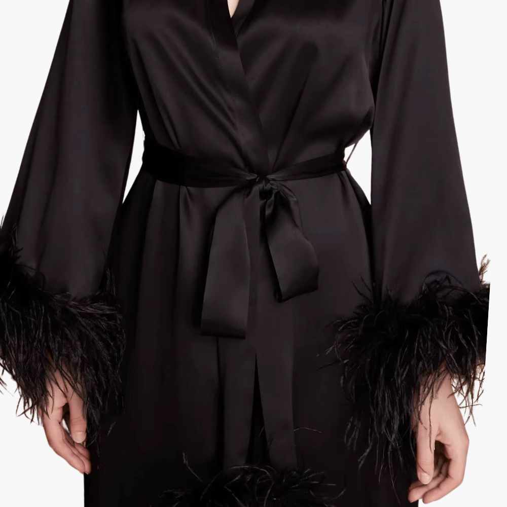 Maxi Feather Sleeve Night Robe