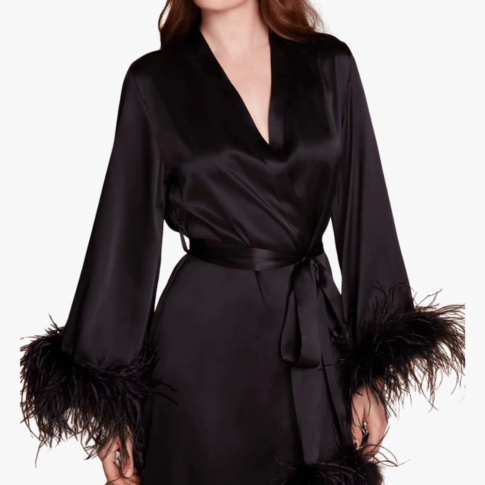 Maxi Feather Sleeve Night Robe