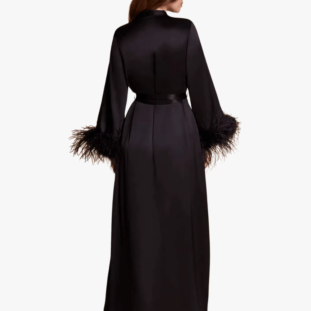 Maxi Feather Sleeve Night Robe