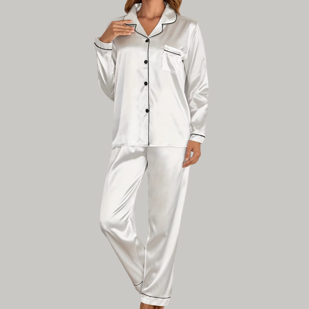 Satin Long Sleeve PJ Set