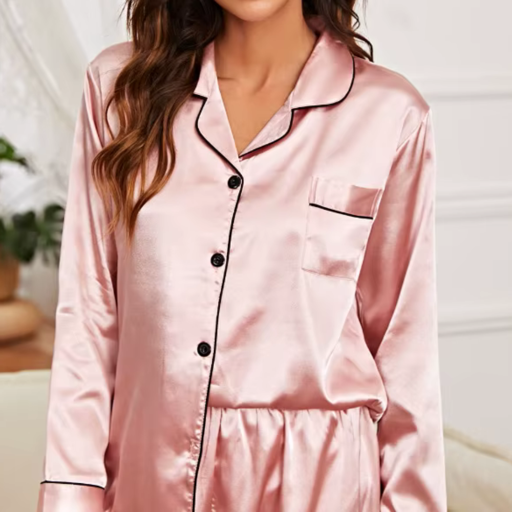 Satin Long Sleeve PJ Set