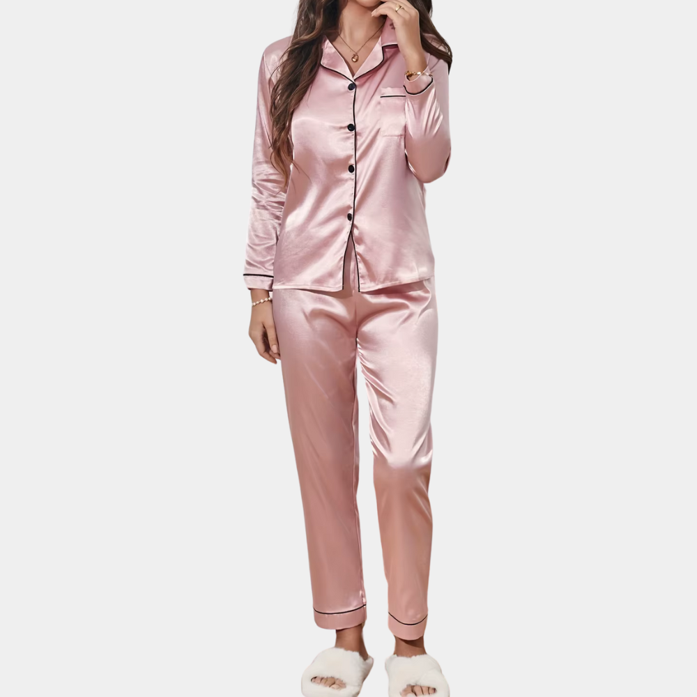 Satin Long Sleeve PJ Set