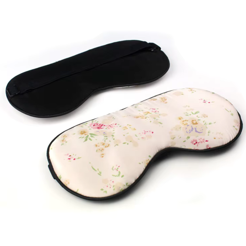 Floral Pattern Natural Pure Mulberry Silk Sleeping Mask