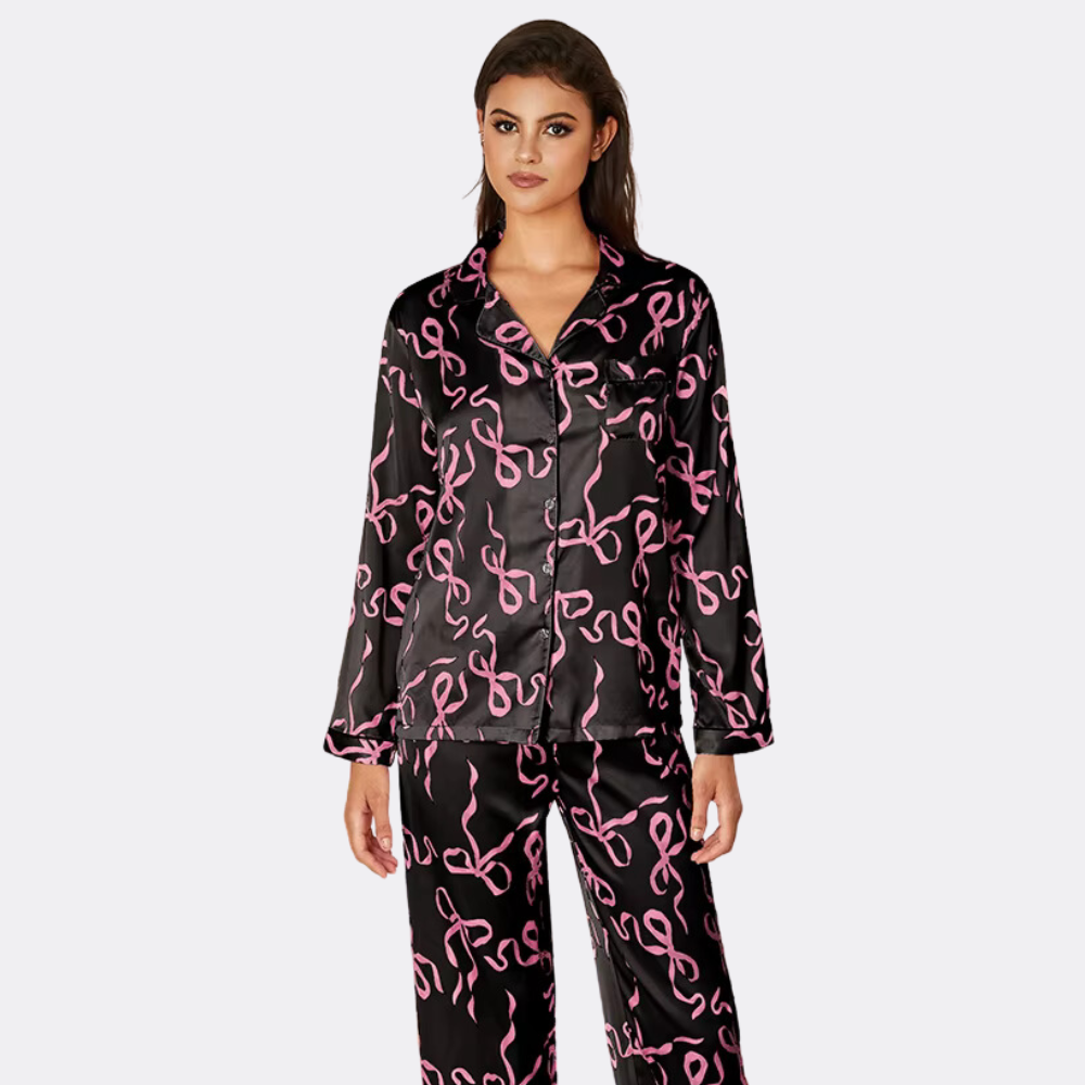 Print Loungewear Silk Set