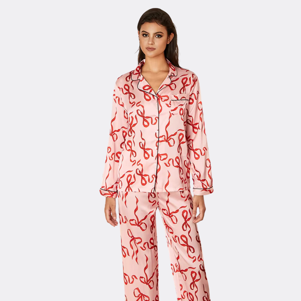 Print Loungewear Silk Set