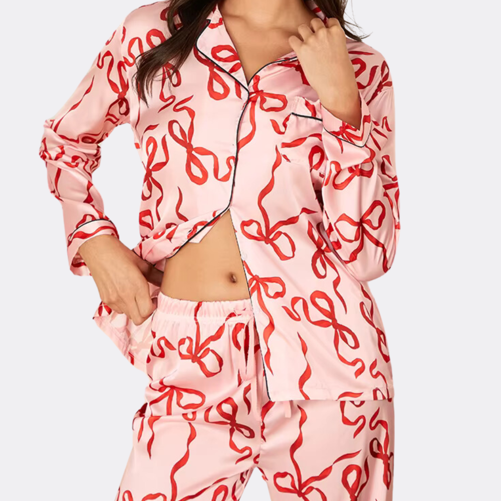 Print Loungewear Silk Set