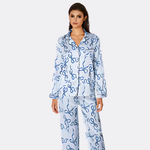 Print Loungewear Silk Set