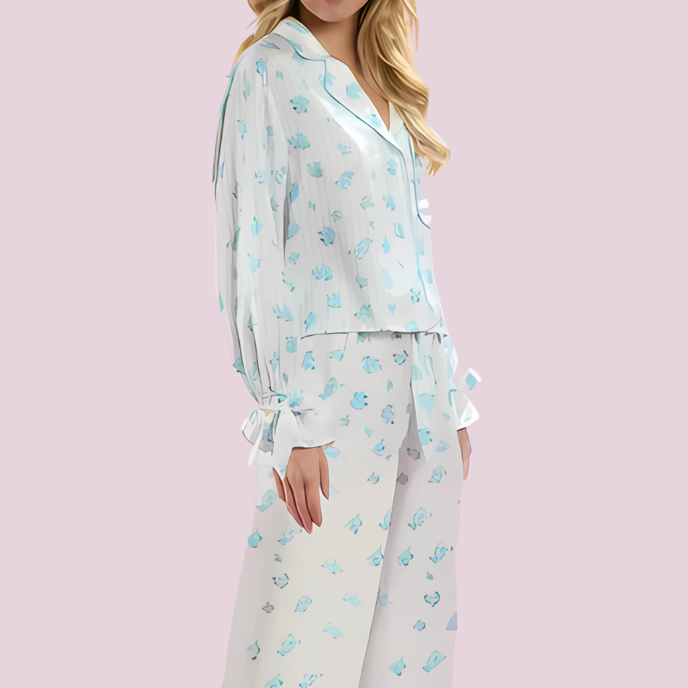 Floral Print Long Sleeve PJ Set