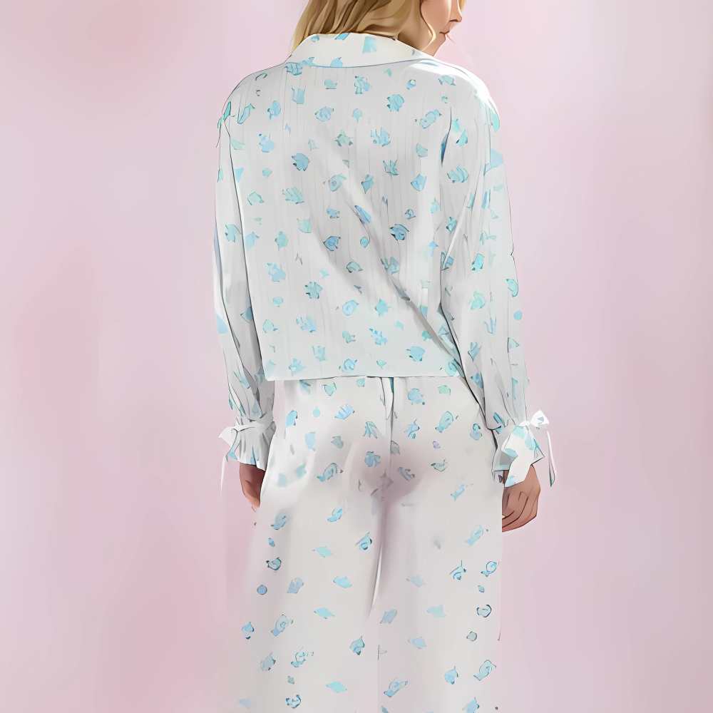 Floral Print Long Sleeve PJ Set