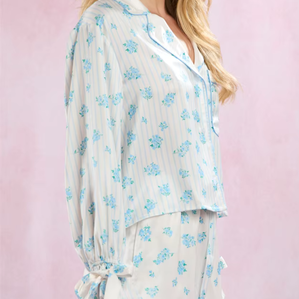 Floral Print Long Sleeve PJ Set