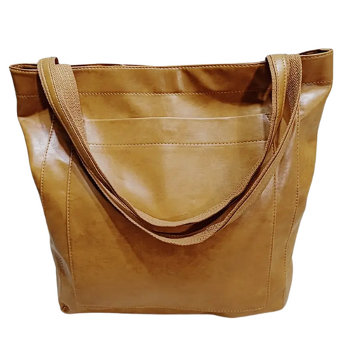 Vintage Genuine Leather Tote Bag