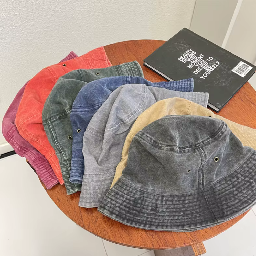 Washed Denim Bucket Hat