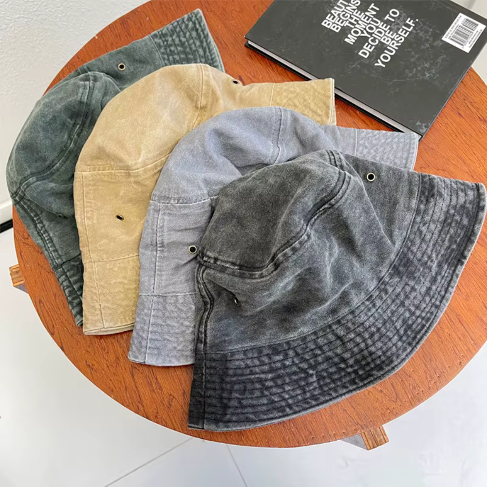 Washed Denim Bucket Hat