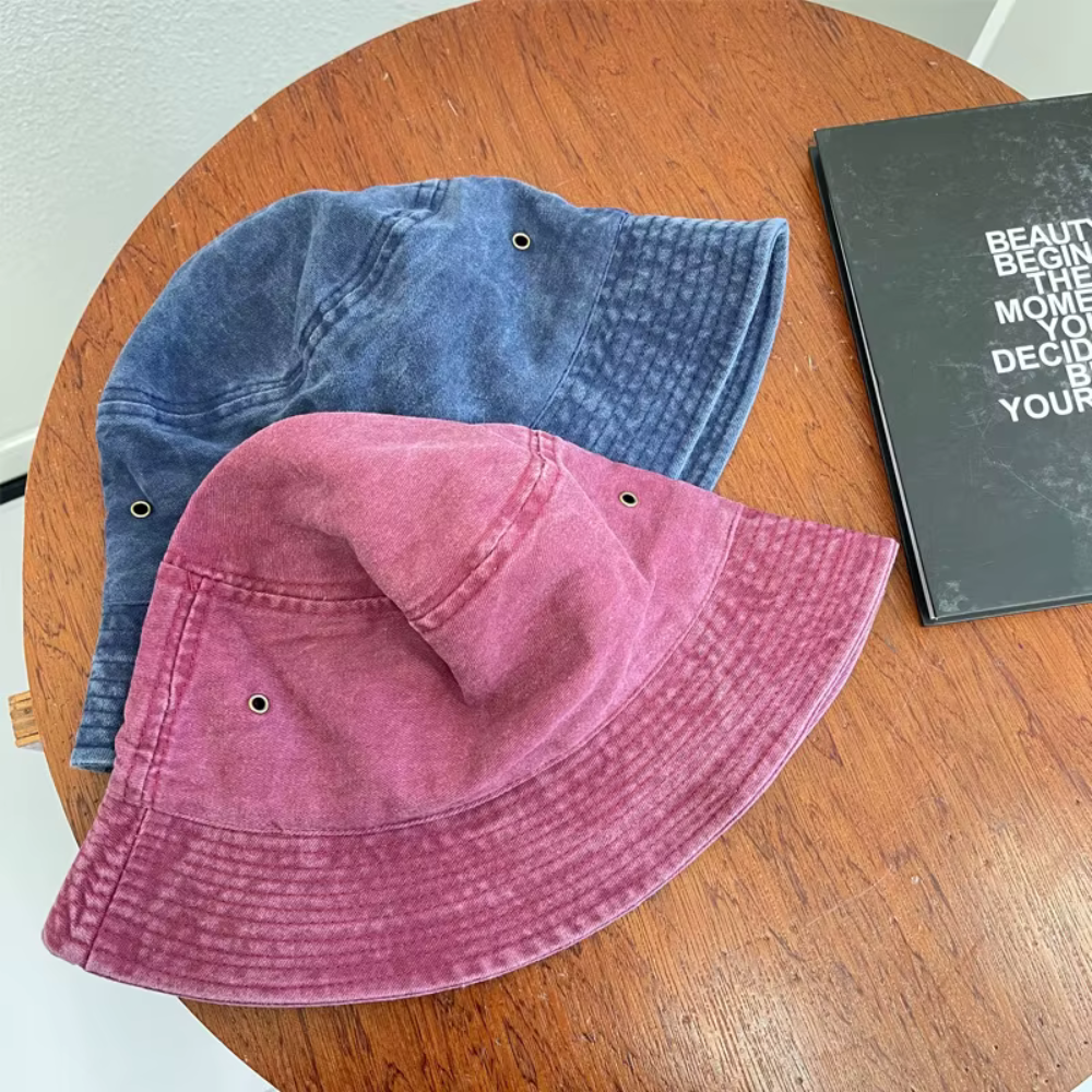 Washed Denim Bucket Hat