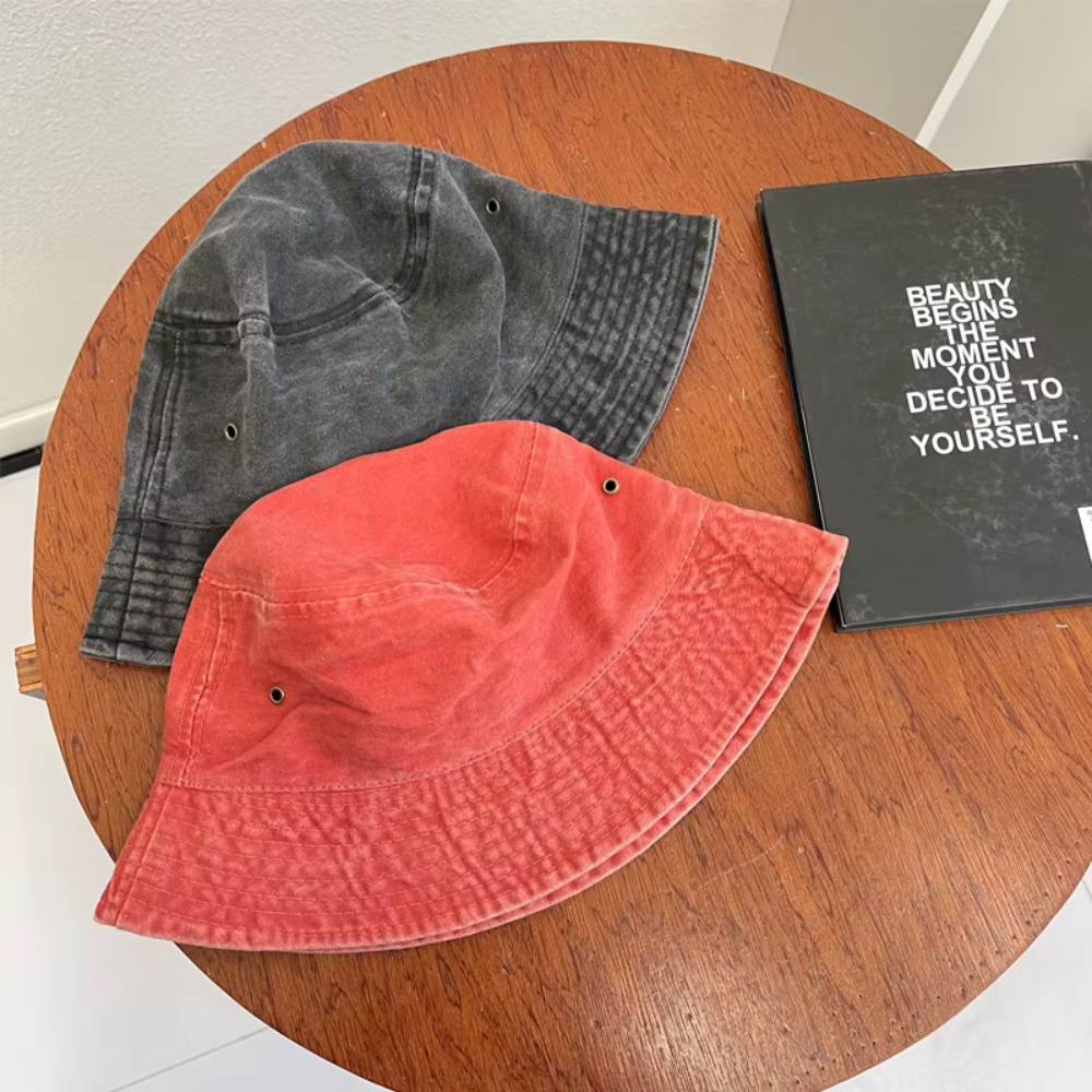 Washed Denim Bucket Hat