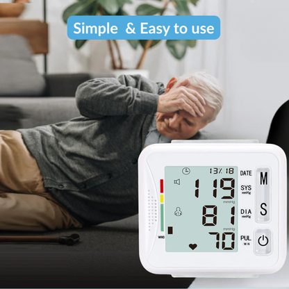Smart Wrist Blood Pressure Monitor (White)
