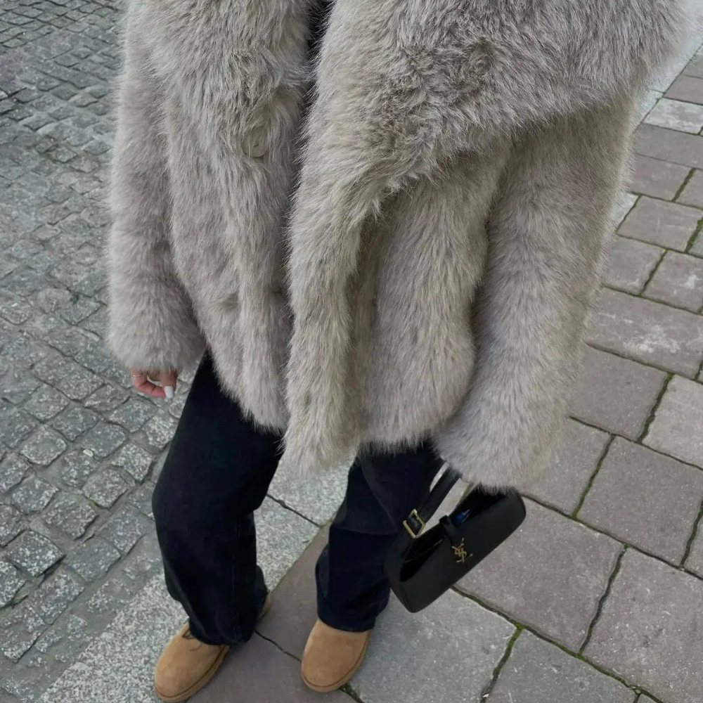 Winter Elegance | Luxury Faux Fur Coat