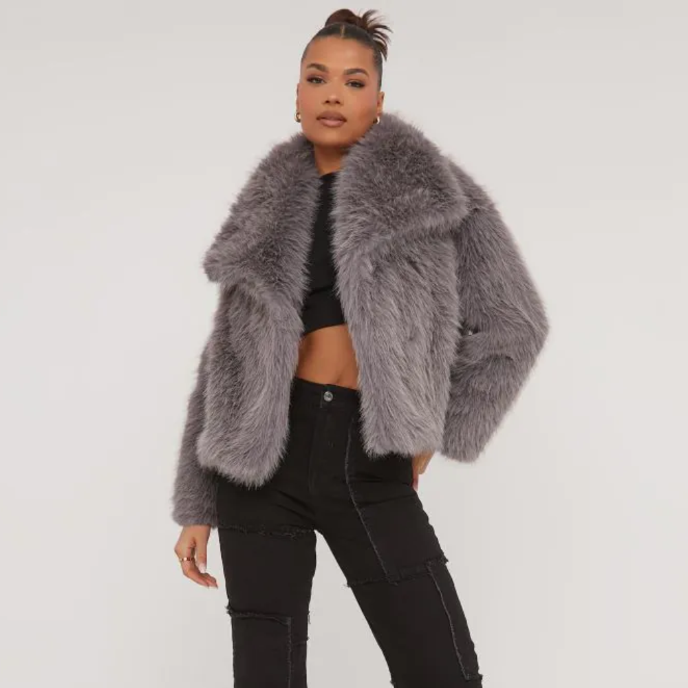 Winter Elegance | Luxury Faux Fur Coat