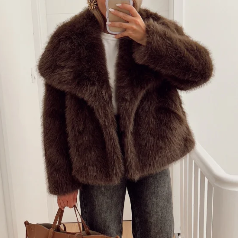 Winter Elegance | Luxury Faux Fur Coat