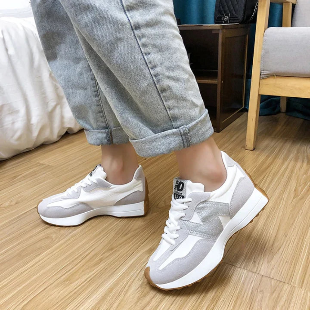 Women's Sneakers - Lace-Up Soft Sole Walking Leisure Shoes