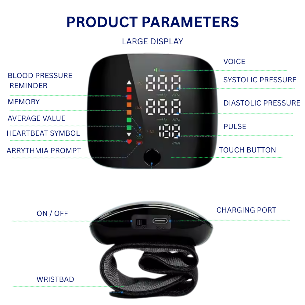 Smart Wrist Blood Pressure Monitor