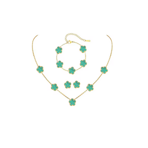 Clover 3 piece set (5 Leaves) Gold