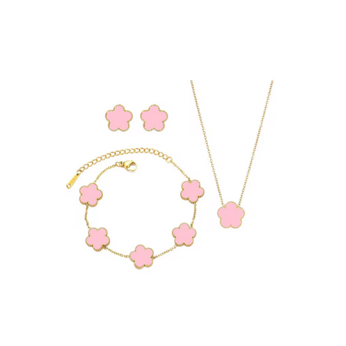 Clover 3 piece set (1 leaf) Gold