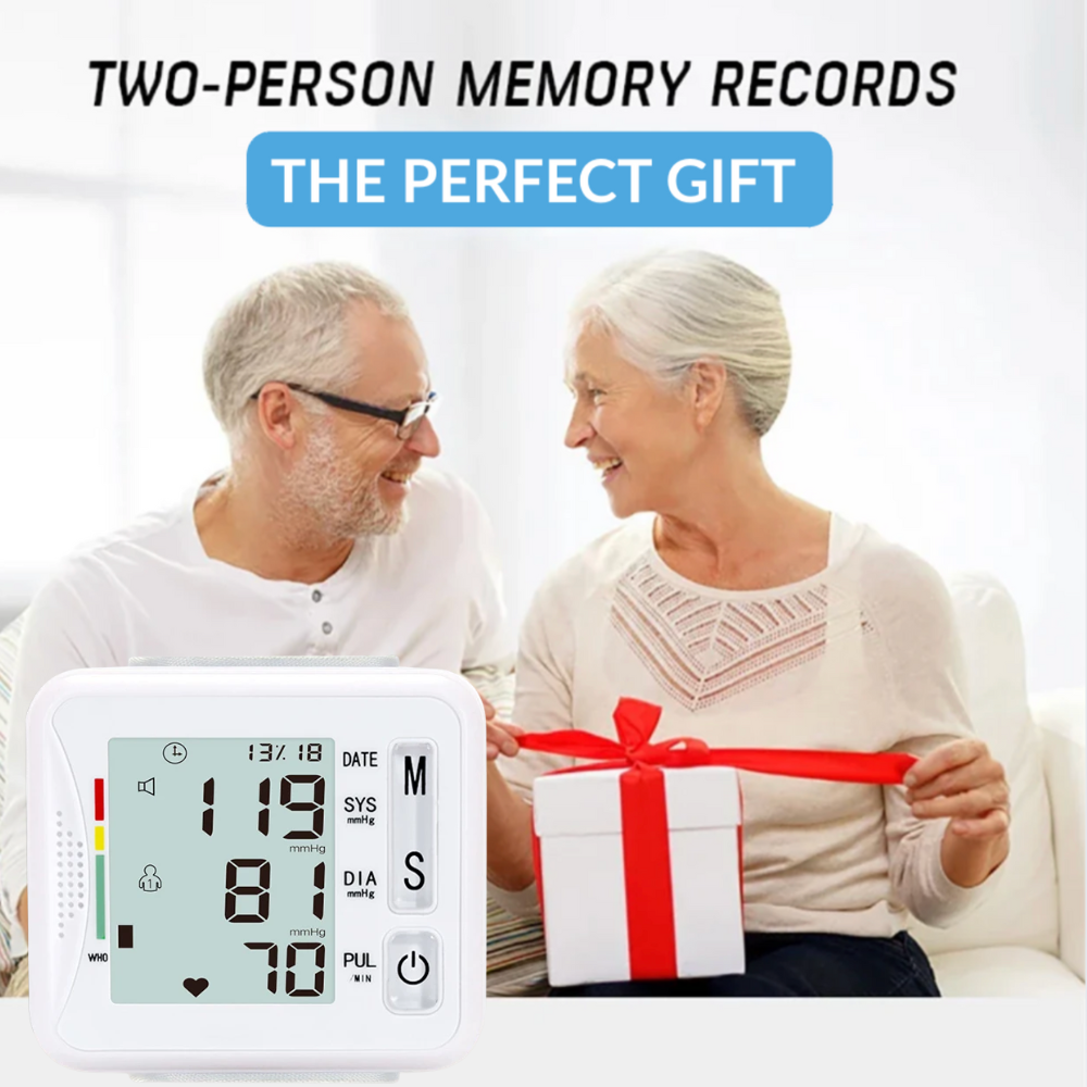 Smart Wrist Blood Pressure Monitor (White)