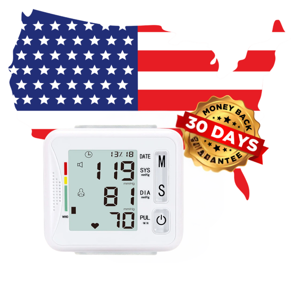 Smart Wrist Blood Pressure Monitor (White)